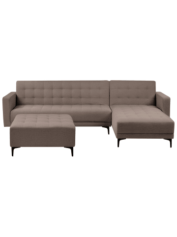 Beliani 3-tlg Modulsofa ABERDEEN in Beige/Schwarz
