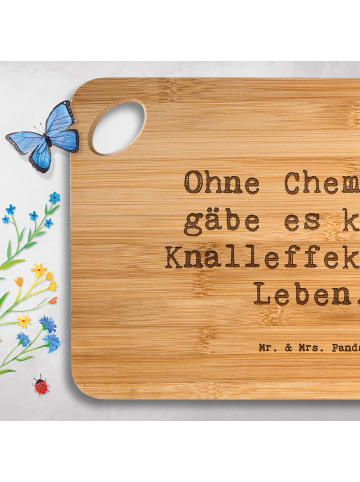 Mr. & Mrs. Panda Küchenbrett Spruch Chemiker Knalleffekte mit Sp... in Braun