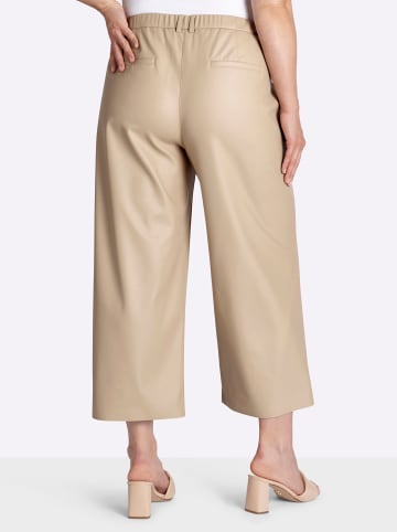 sheego Lederimitat-Hose in beige