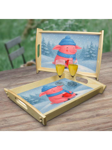 Mr. & Mrs. Panda Tablett Schwein Glühwein Design ohne Spruch in Weiß