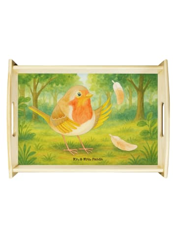 Mr. & Mrs. Panda tablett aus holz Rotkehlchen Federn Design ohne... in Weiß