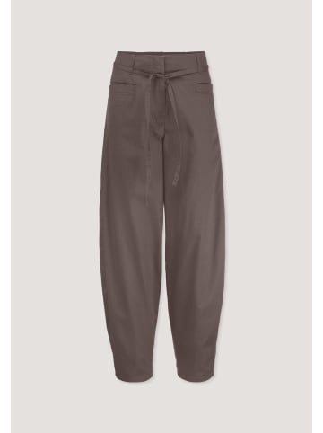 Hessnatur Hessnatur Gewebe Hose Barrel Leg aus Bio-Baumwolle mit Elasthan in mocca
