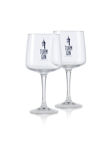 Turm Gin Copa Glas mit Logo - 720 ml - 2er-Set