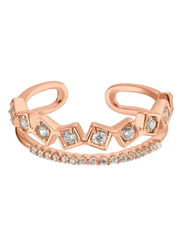 Steel_Art Ring mit Steinen Lina rose goldfarben in rosegoldfarben