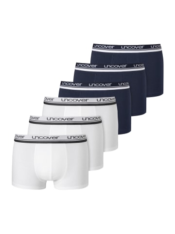 Schiesser Boxershorts Uncover in weiss-blau