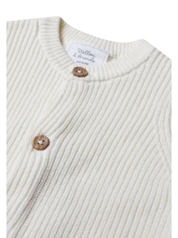 Stellou & friends Strickjacke fein gerippt in white