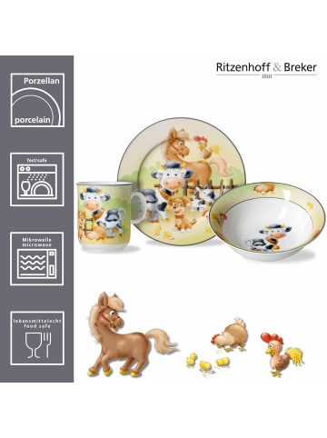 Ritzenhoff & Breker Kindergeschirr Hoftiere in bunt