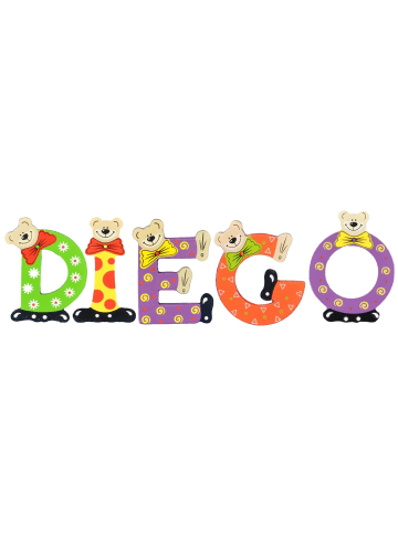 Playshoes Deko-Buchstaben "DIEGO" in bunt