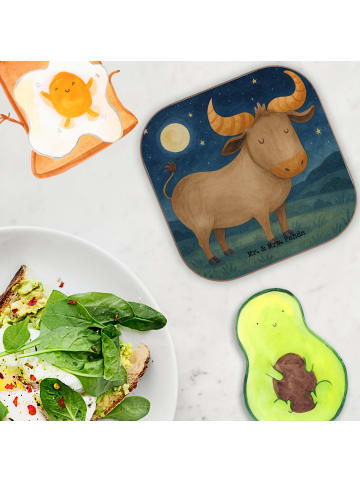 Mr. & Mrs. Panda Untersetzer für Gläser Sternzeichen Stier Desig... in Weiß