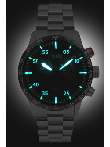Zeppelin 7298M-3 Set Herren-Chronograph Eurofighter mit 2 Armbändern Blau / Silber