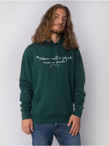 wat? Apparel Sweatshirt Wenn nicht jetzt wann dann in Glazed Green