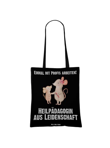 Mr. & Mrs. Panda Umhängetasche Heilpädagogin Leidenschaft mit Sp... in Schwarz