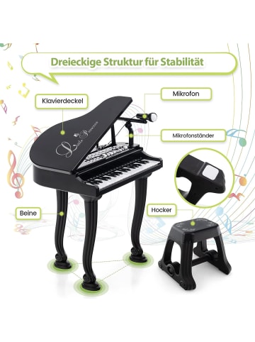 COSTWAY Keyboard 37 Tasten in Schwarz