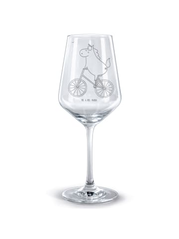 Mr. & Mrs. Panda Bordeauxglas Einhorn Radfahrer ohne Spruch in Transparent