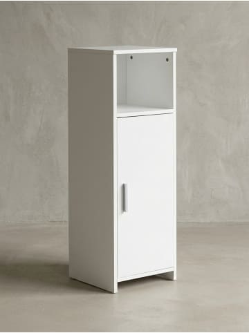 KADIMA DESIGN Badschrank | Weiß, 30x95.5x30cm, Tür, Ablage