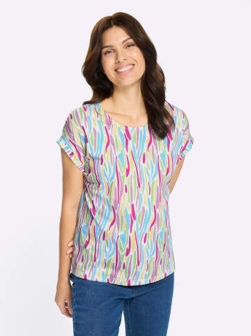 Sieh an! Druck-Shirt in fuchsia-aquamarin-bedruckt