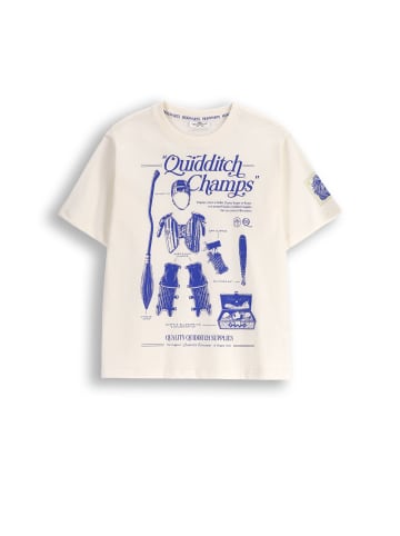 Coccodrillo Baumwoll-T-Shirt mit kurzen Ärmeln in ecru