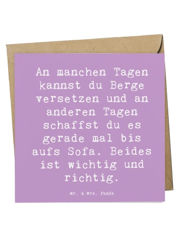 Mr. & Mrs. Panda Glückwunschkarte Spruch Hoffnung und Ruhe mit S... in Lavendeltraum