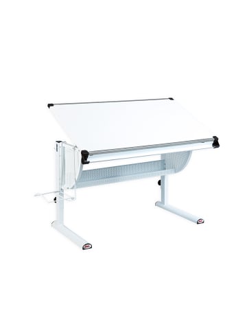 ebuy24 Schreibtisch Matkan Weiß 118 x 72 cm