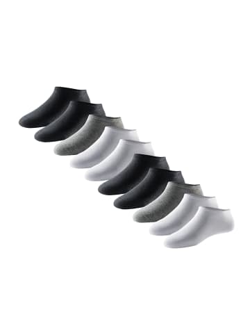Schiesser Sneaker Socken Bluebird in Schwarz / Weiß / Grau