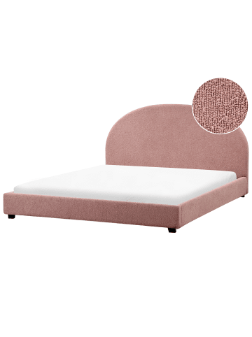 Beliani 2-tlg Doppelbett VAUCLUSE in Rosa