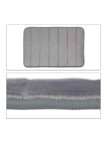 relaxdays Badematte Memoryschaum grau - 50x80cm