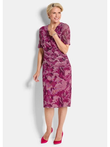 GOLDNER Wickelkleid mit Blumenmuster in rosé / gemustert