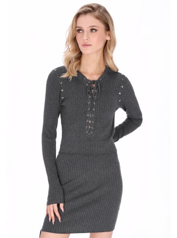 myMo ROCKS Women Sweater in dark grey melange