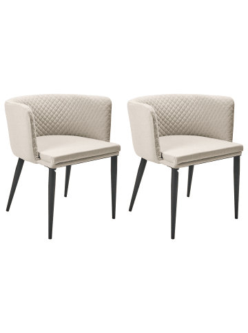 Beliani 2er-Set Gartenstuhl LIMASSON in Beige/Schwarz