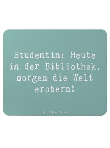 Mr. & Mrs. Panda Maus Pad Spruch Studentin Traumwelt mit Spruch in Meeresbrise
