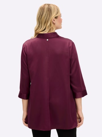 sheego Satinbluse in bordeaux