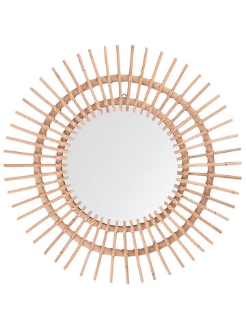 Beliani Dekospiegel STENEN in /Beige - (W) 76 x (H) 76 x (L) 3 cm
