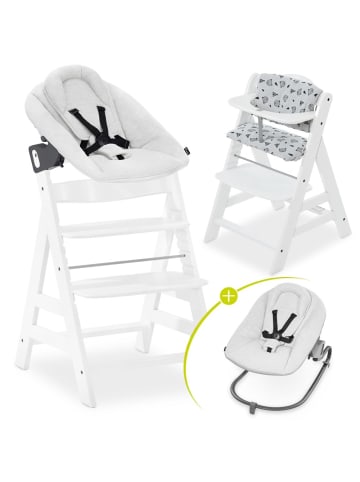 Hauck Alpha Plus White 4-tlg. Newbornset Light Grey - in weiss