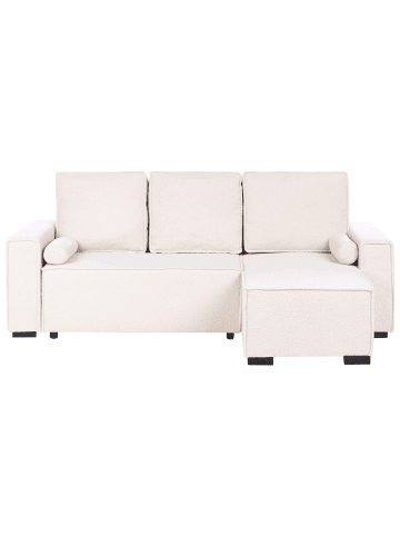 Beliani Schlafsofa EDANE in Weiß/Schwarz - (W) 232 x (H) 94 x (L) 150 cm