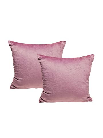JACK 2er Set Teddy Flausch Kissenhülle Kissenbezug in Antik Rosa