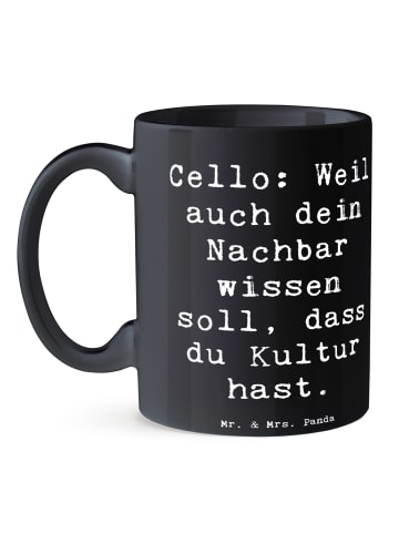 Mr. & Mrs. Panda Geschenktasse Spruch Zeichenllo Kultur mit Spruch in Schwarz