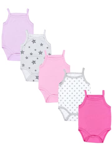 TupTam 5er- Set Bodys in pink/lila