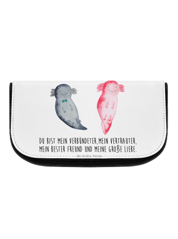 Mr. & Mrs. Panda Kulturtasche Axolotl Freundin mit Spruch in Weiß