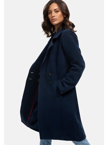 Navahoo Wintermantel Wooly in Navy