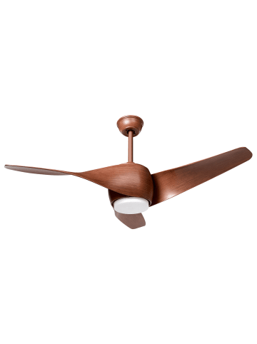 Beliani Deckenventilator mit Licht PARIA in Braun - (W) 118 x (H) 50 x (L) 188 cm