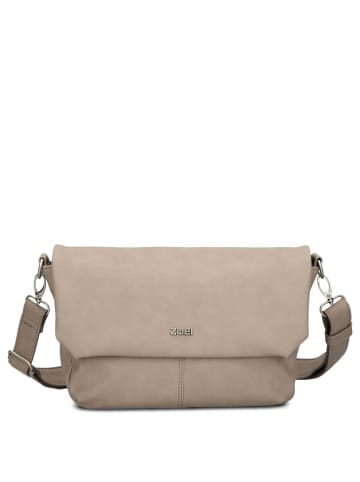 Zwei Mademoiselle M60 - Umhängetasche 33 cm (cord-mocca) in nubuk-cappuccino