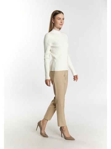 DreiMaster Damen Strickpullover in Wollweiss