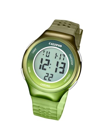 Calypso Analog-Armbanduhr Calypso Digital olivgrün, braun groß (ca. 44mm)