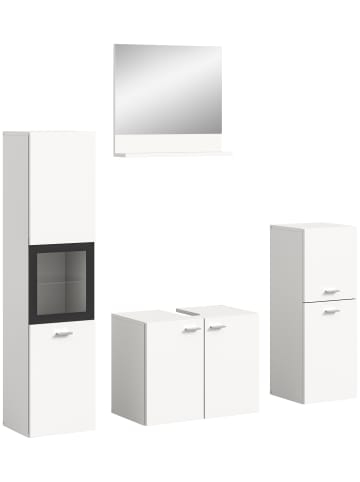 xonox.home Badkombination in weiß/weiß - (B) 137 x (H) 186 x (T) 33