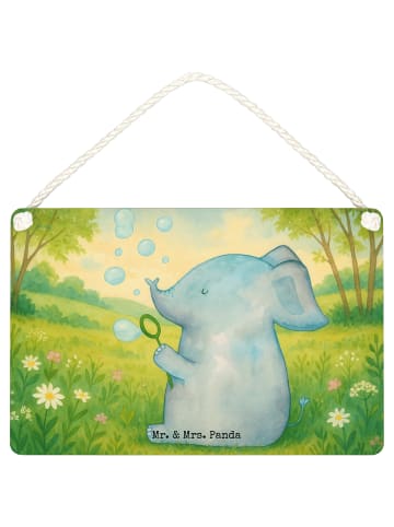Mr. & Mrs. Panda Deko Schild Elefant Seifenblasen Design ohne Sp... in Weiß