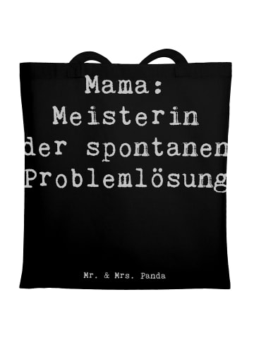 Mr. & Mrs. Panda Tragetasche Mama Meisterin mit Spruch in Schwarz