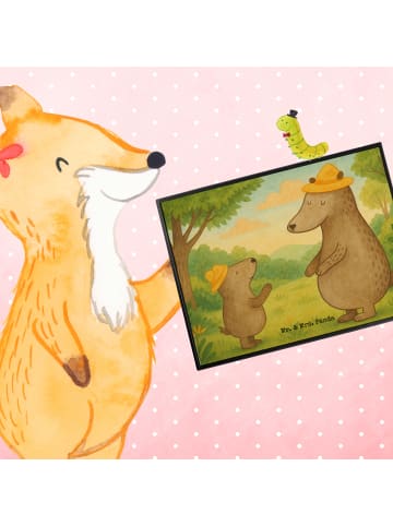 Mr. & Mrs. Panda Bastelunterlage Bären mit Hut Design ohne Spruch in Weiß