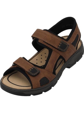 rieker Outdoorsandalen in Mandel/Schwarz