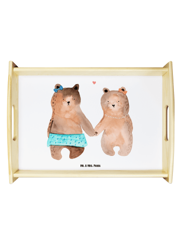 Mr. & Mrs. Panda Tablett Bär Freundin ohne Spruch in Weiß