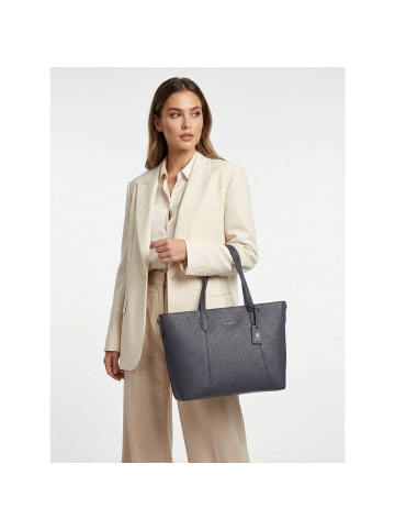 Lazarotti Bologna Leather XL Shopper Tasche Leder 35 cm in navy